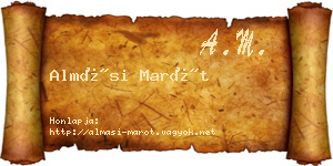 Almási Marót névjegykártya